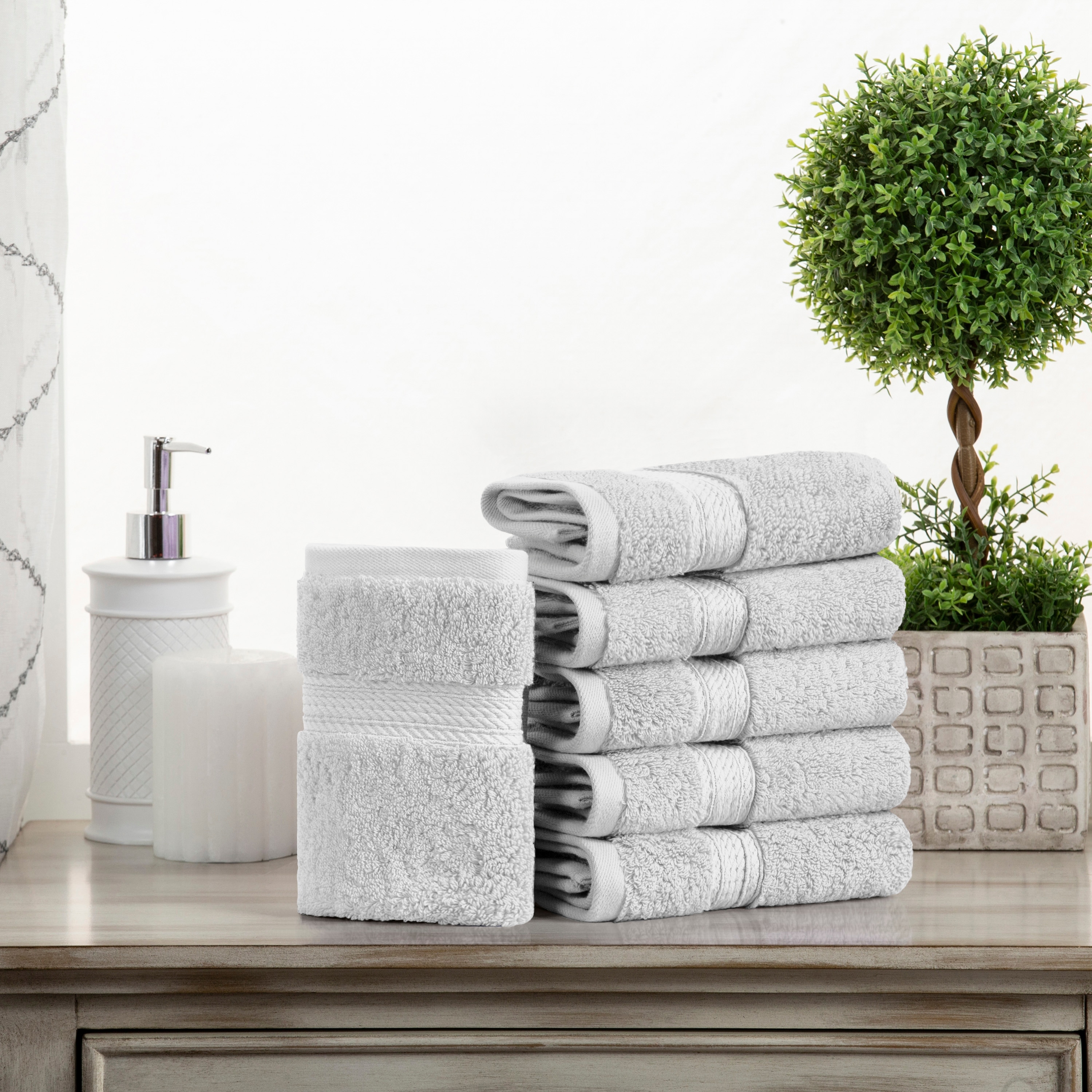 Superior Marche Egyptian Cotton 6 Piece Face Towel Set - On Sale - Bed Bath  & Beyond - 5840363