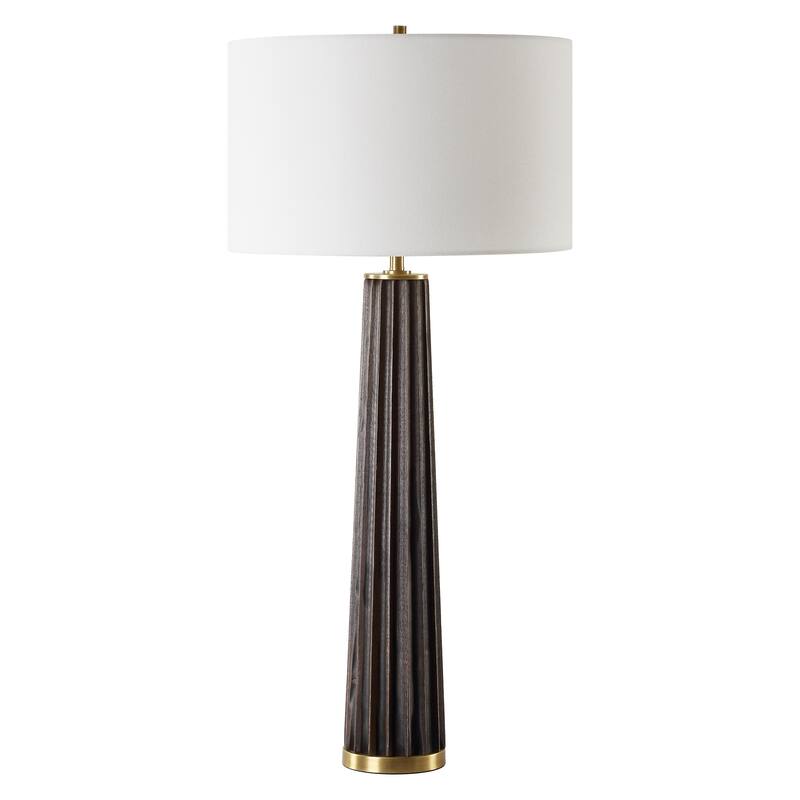 Uttermost Forage Dark Scalloped Table Lamp - 31.5" H X 15" W X 15" D