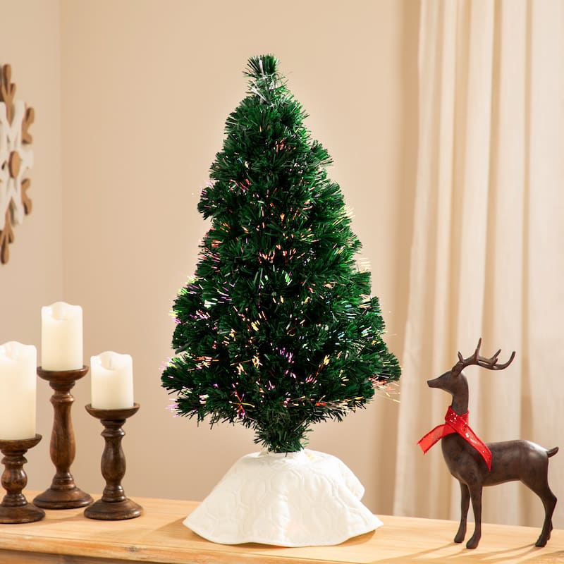 Pre-Lit Color Changing Fiber Optic Artificial Christmas Tree - 3' - Multi-color Lights - 3 Foot