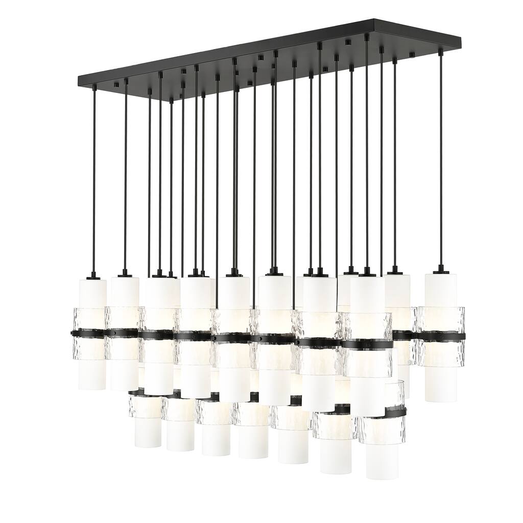 Cayden 23 Light Linear Chandelier in Matte Black - Matte Black