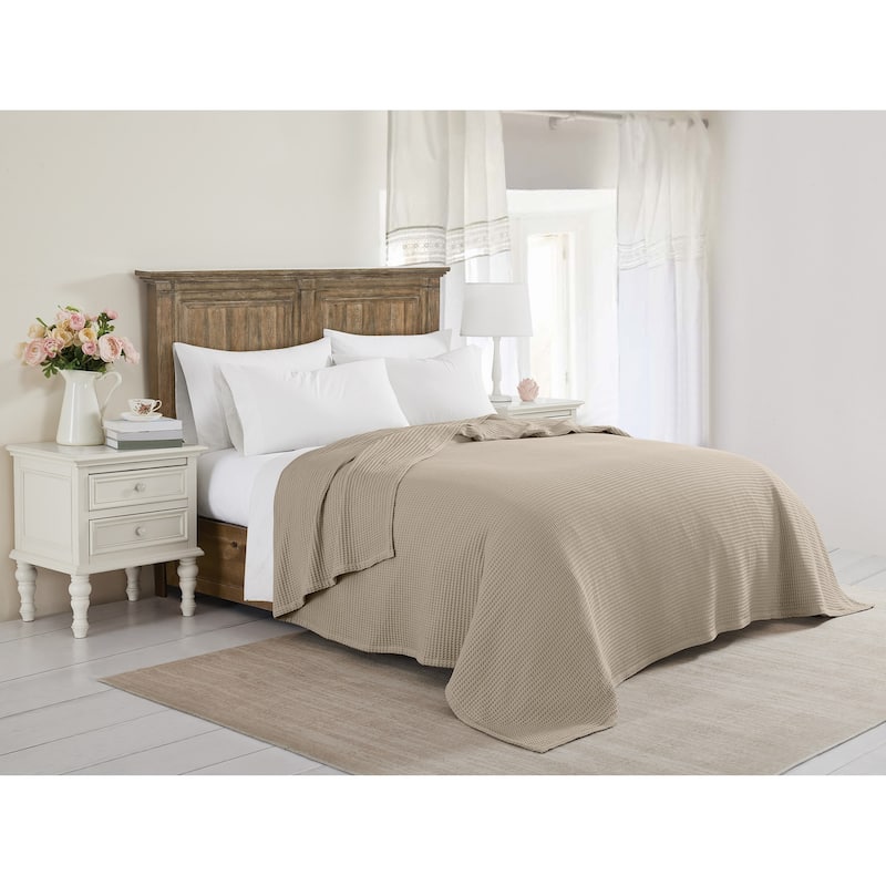 The Farmhouse by Rachel Ashwell Cotton Waffle Blanket and Throw