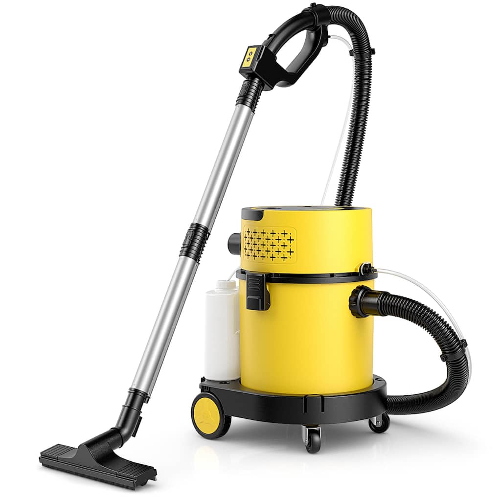 5 Gallon Wet Dry Vacuum Cleaner with Blower and Aluminum Extension Tubes HEPA Filter - 17.5" x 14" x 19.5" (L x W x H)