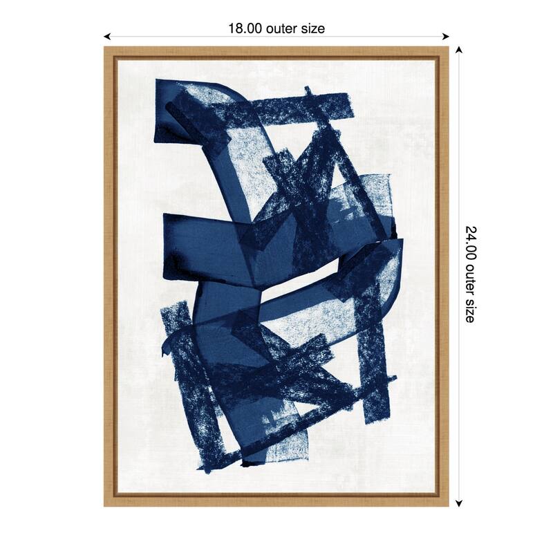 Abstract Blue Structure No. 2 by Cartissi (18 x 24 in.), Framed Canvas Wall Art Print