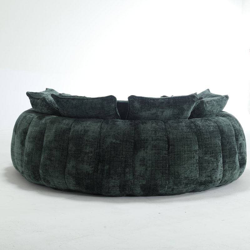 Comfortable Oversized Double Loaf High Back Round Sofa Bed with Armrests