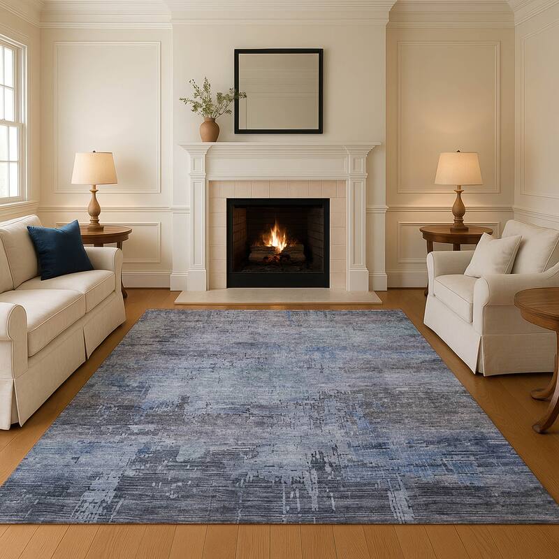 Premium Washable Super Soft Modern Abstract Mayfield Rug - Gray - 3' x 5'