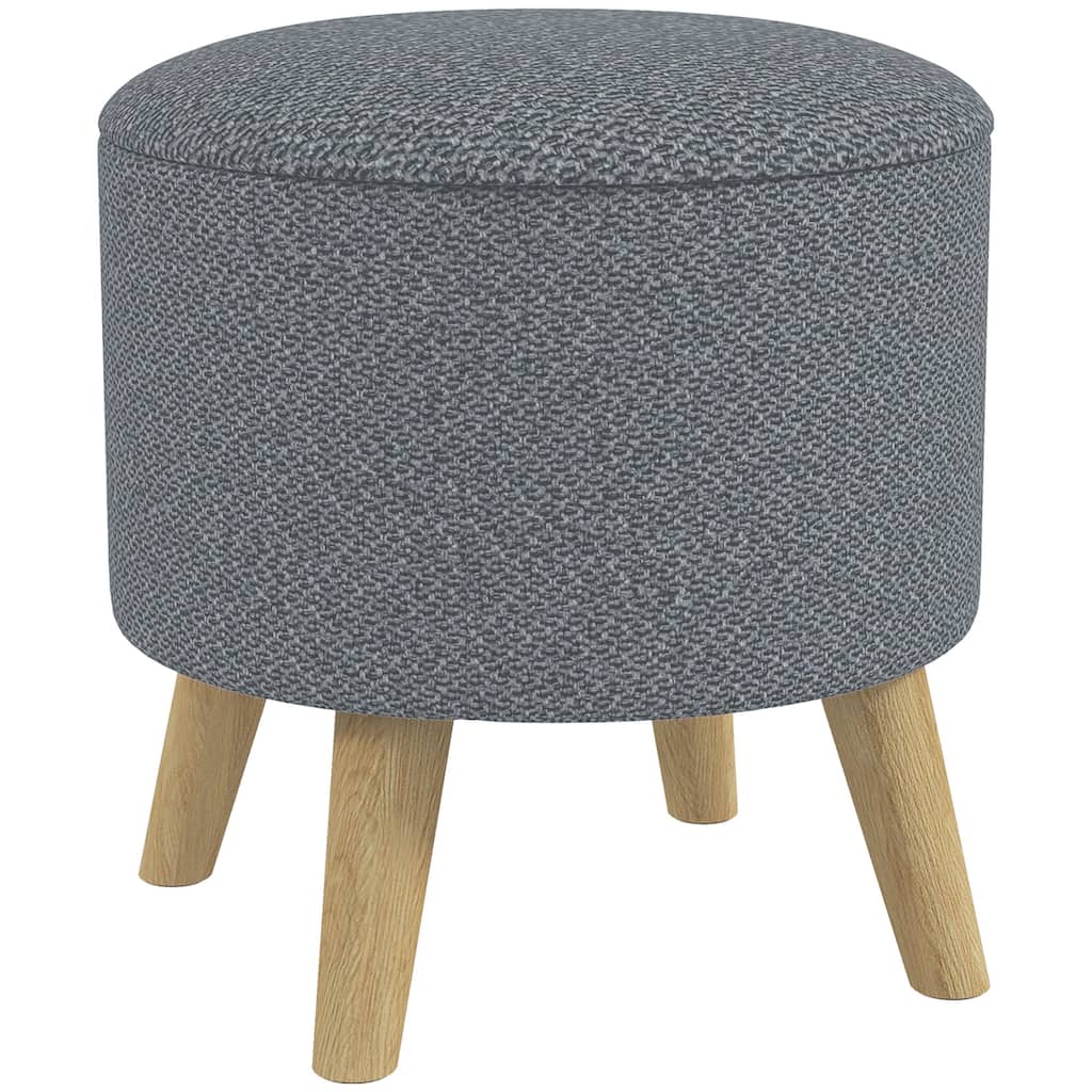 Storage Ottoman, Round Stool Chair with Cushioned Top