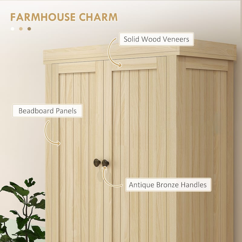 Freestanding Storage Cabinet Buffet Cabinet with Drawer & 3-Level Adjustable Shelves, Sideboard with Soft-Close Doors