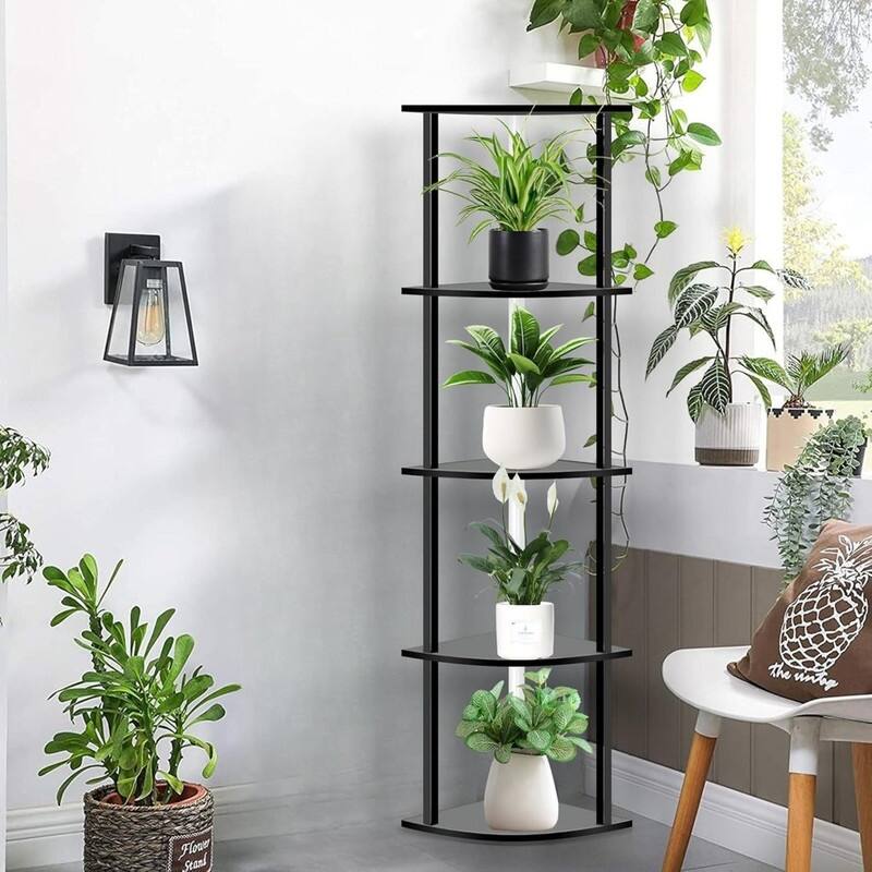 5 Tiers LED Corner Shelf