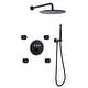 preview thumbnail 10 of 29, Thermostatic Shower System With Rough-in Valve Wall Mount Shower Faucet With Body Jet And Hand Shower 12 Inch Shower Head Set