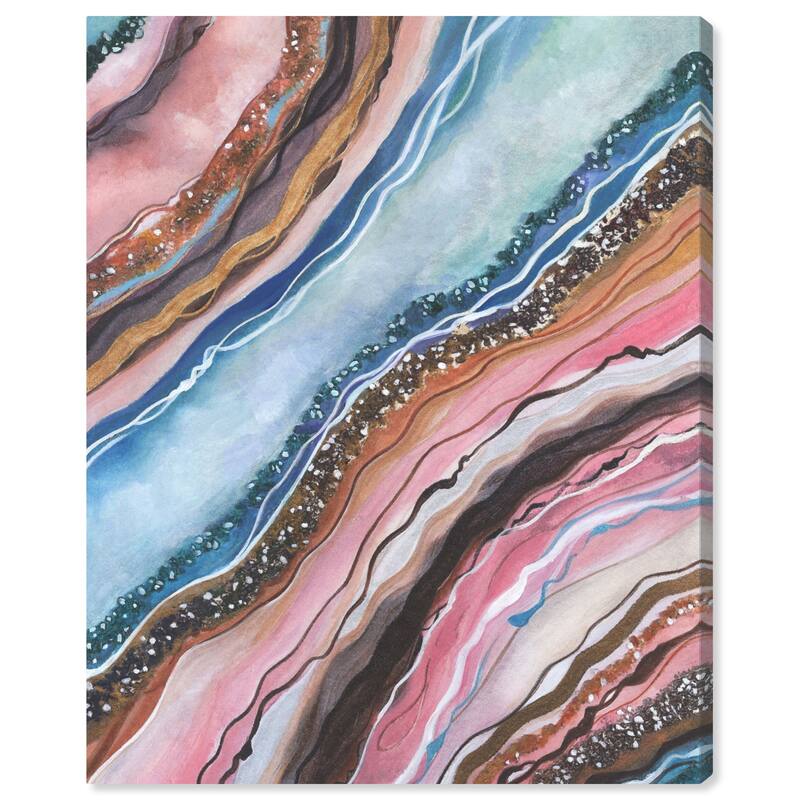 Wynwood Studio Abstract Spirited Away Pink and Modern & Contemporary Wall Art Canvas Print