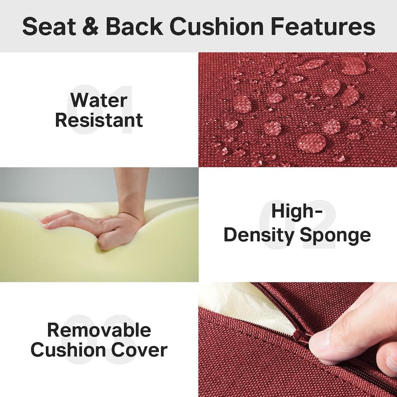 Ivora 24" W x 24" D x 6" T Water & Fade Resistant Outdoor Lounge Chair Replacement Cushion Set