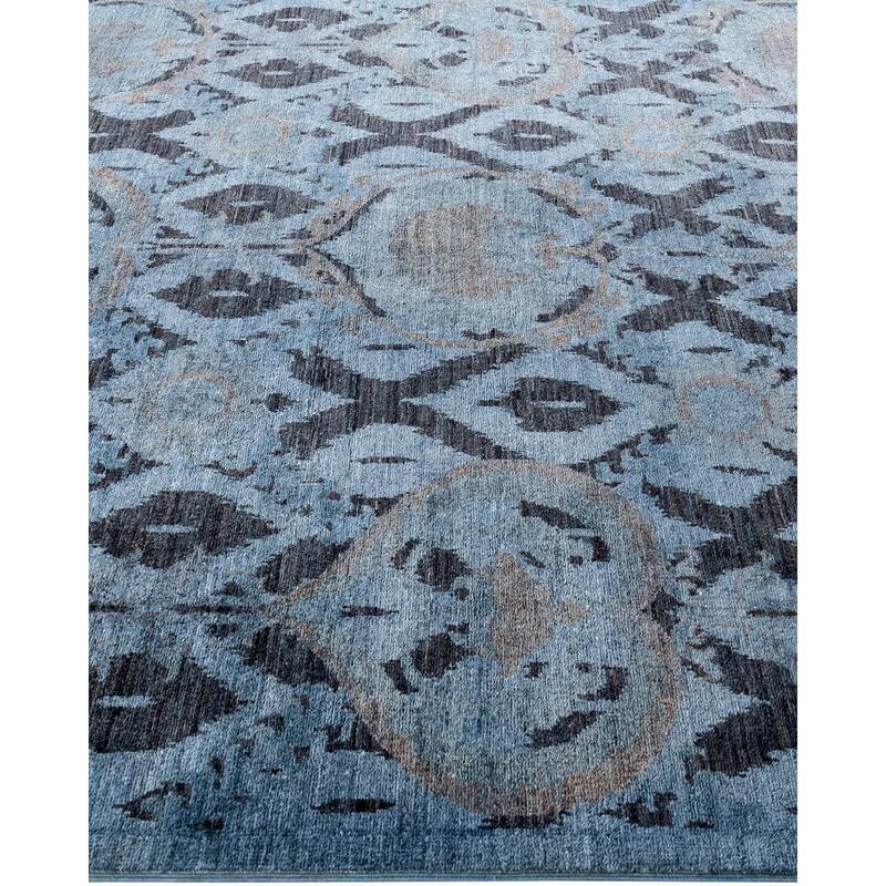 Overdyed, One-of-a-Kind Hand-Knotted Area Rug - Gray - 6' 3" x 11' 4"