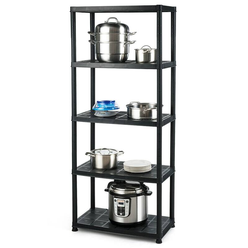 5-Tier Storage Shelf for Home Office Tools and Indoor Organization - 28" x 15" x 67" (L x W x H)