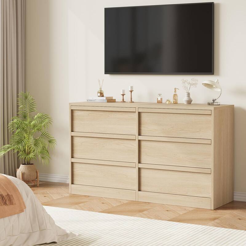 6/7/8 Drawer Dresser for Bedroom, Modern Wooden Chest of Drawers Dresser Organizer