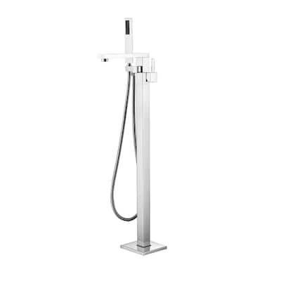Mare Free Standing Bathtub Filler/Faucet w/ Handheld Showerwand - N/A