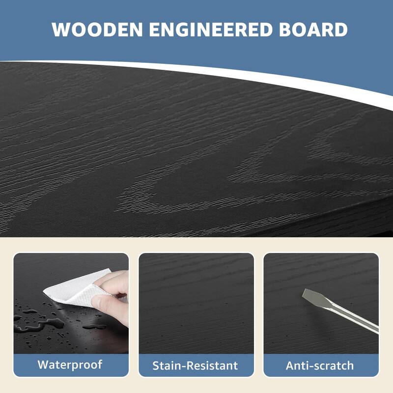 Rossetta Modern Simple Design Panel TV Cabinet with Adjustble Shelf and Table Legs, up to 55 and 60 Inchs