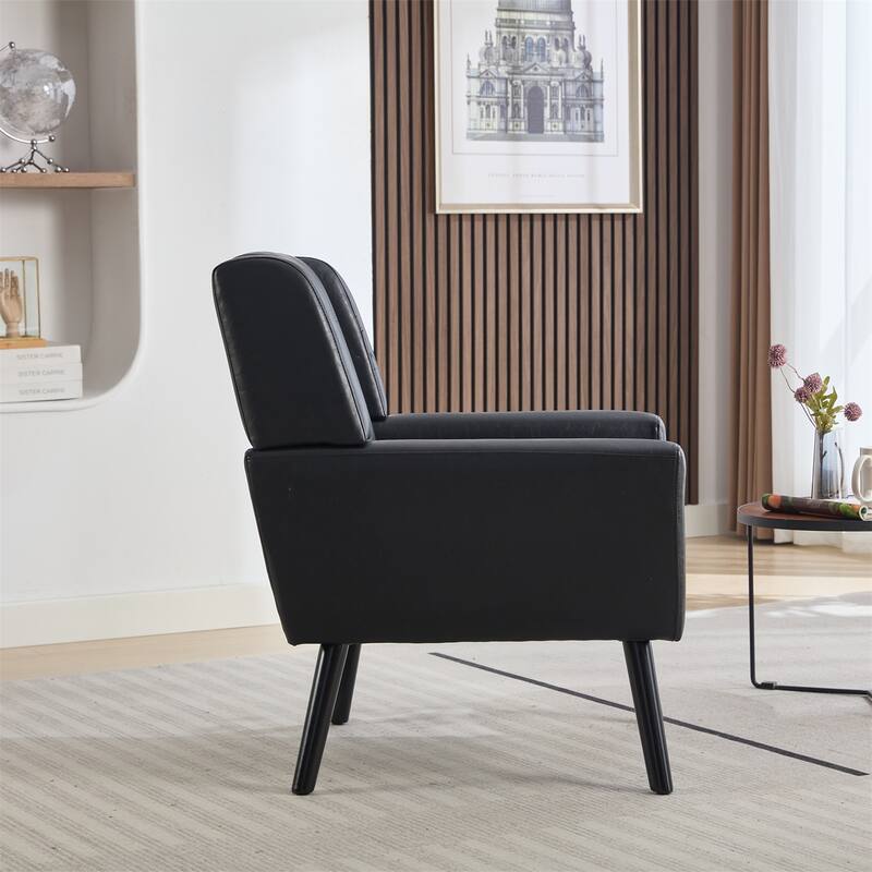 Modern Ergonomics Accent Chair with Black Legs