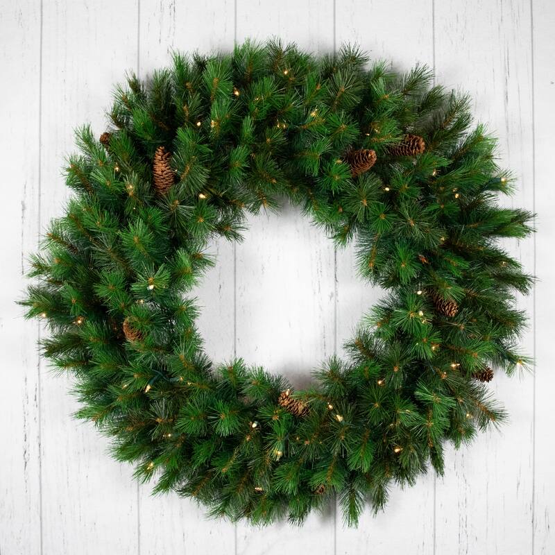 36" Royal Oregon Pine Artificial Christmas Wreath - Clear Lights