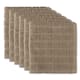 DII Solid Windowpane Terry Dishcloth Set of 6 - Solid Stone