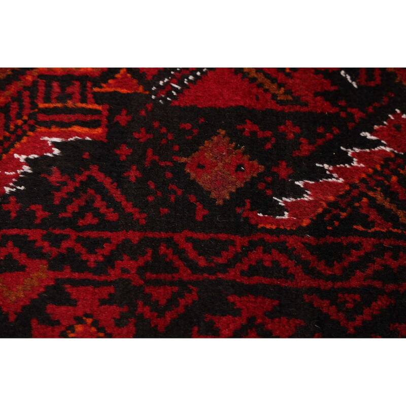 ECARPETGALLERY Hand-knotted Teimani Black, Red Wool Rug - 3'3 x 6'2