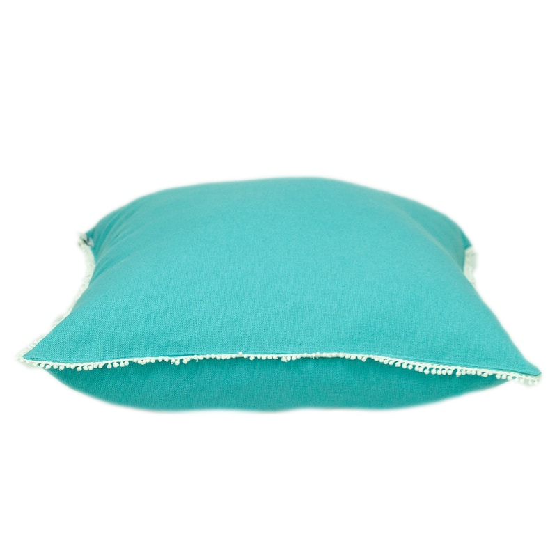 HomeRoots 20" Blue Cotton Throw Pillow