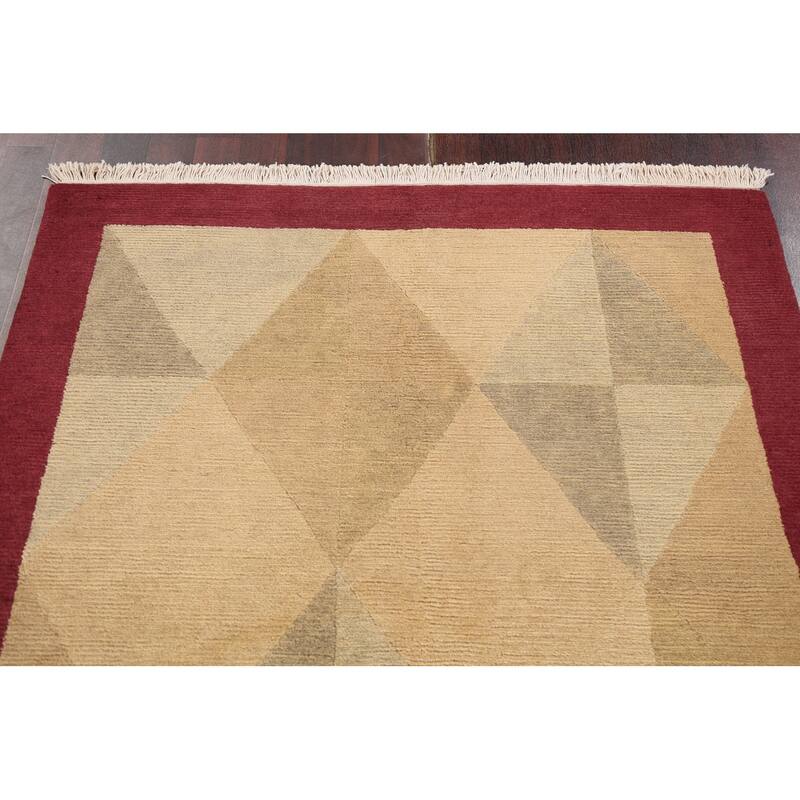Vegetable Dye Oriental Nepalese Area Rug Wool Hand-knotted Carpet - 4'0" x 6'0"
