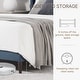 preview thumbnail 23 of 70, Spruce & Spring Eleanor Upholstered Platform Bed Frame with Vertical Stripe Headboard