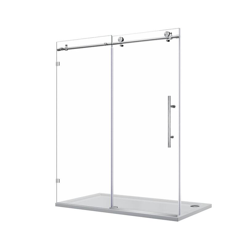 ELEGANT 64" x 72" Frameless Sliding Shower Door