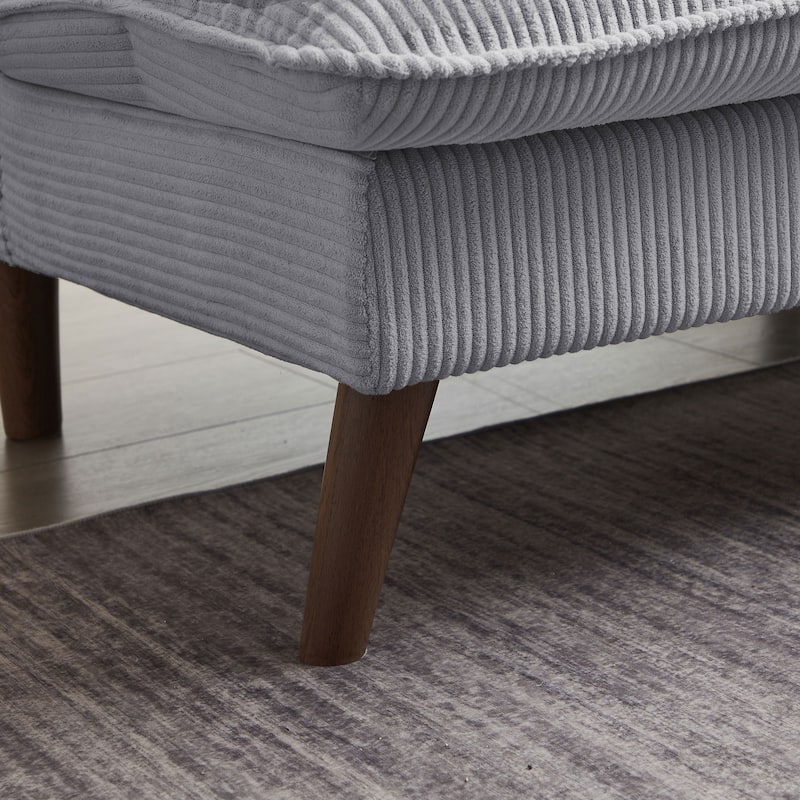 Cordury Armless Futon Sofa Bed