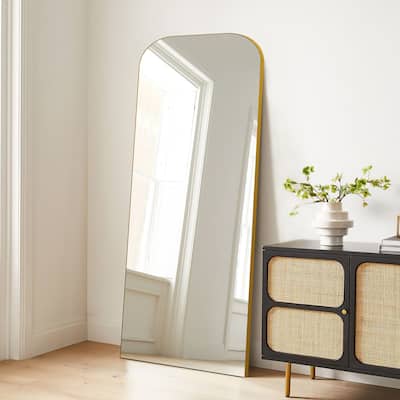 Lumioca Iron Arch Top Bathroom Mirror Full Length Wall Mirror