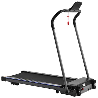 FYC Folding Portable Treadmill, No Installation Required, White and Pink