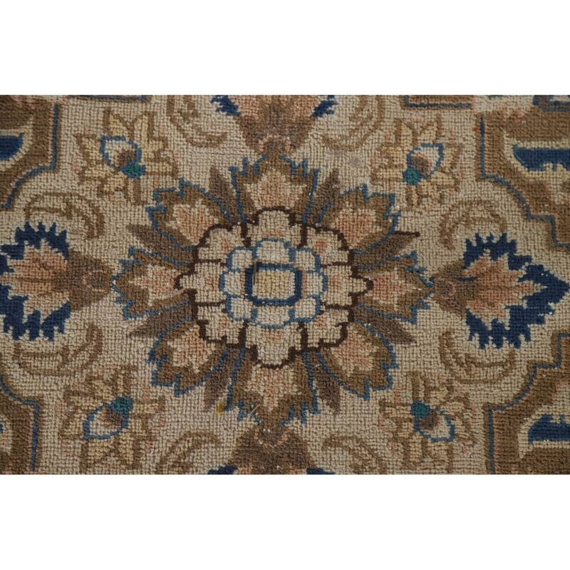 Hand Knotted Oriental 100% Wool Carpet Traditional Floral Oranges & Rust Mashad Area Rug - 13' 0'' X 9' 7''
