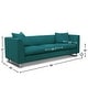 preview thumbnail 4 of 12, Remy Modern Leather Couch with Channel Tufted Back