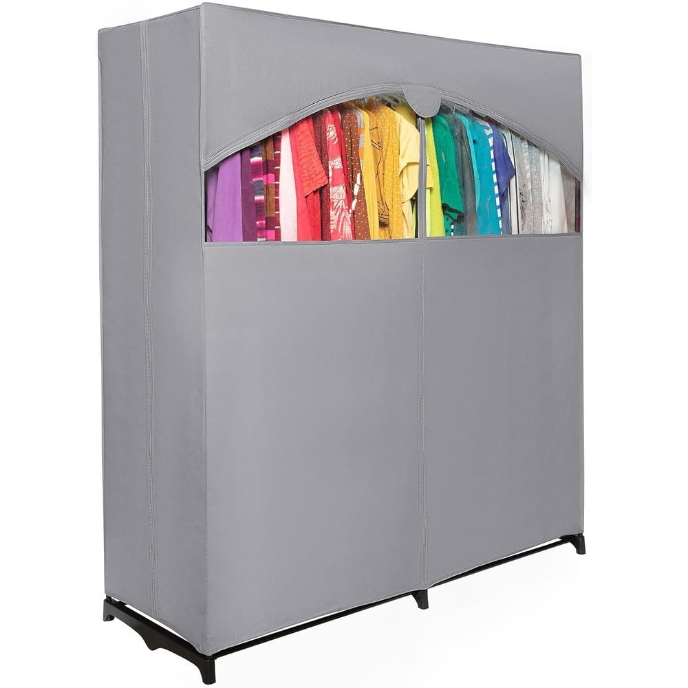 HOLDN’ STORAGE Portable Wardrobe Closet for Hanging Clothes - Large - Heavy Duty Hanging Rod with 50 Lb. Weight Capacity