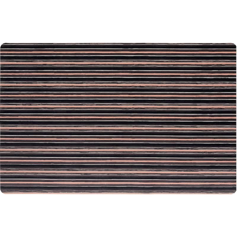 SoHome Smooth Step Striped Machine Washable Kitchen Mat, 24"x35"