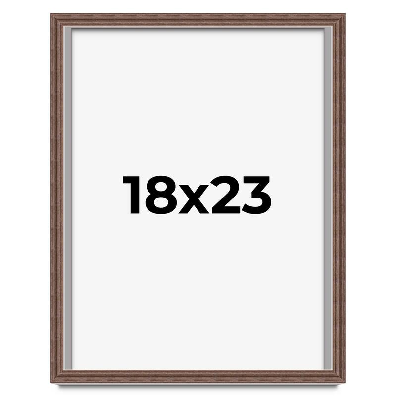 18x23 Shadow Box Frame Brown | 1.125 inches Deep Real Wood Rustic