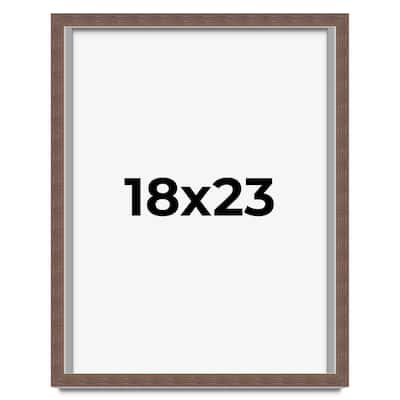 18x23 Shadow Box Frame Brown | 1.125 inches Deep Real Wood Rustic