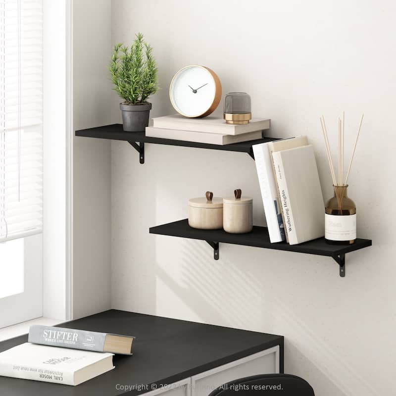 Furinno Rossi 23-Inch Wall Mounted Floating Display Shelves