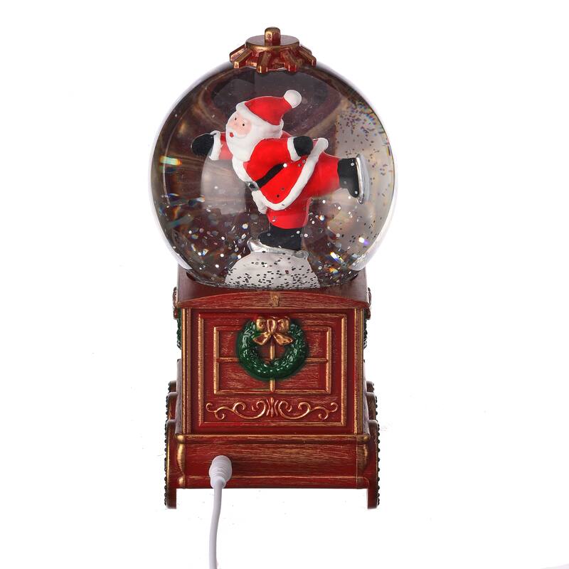 8" Led Santa Train Water Globe