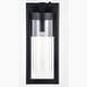 preview thumbnail 8 of 10, VAXCEL Malmo 1-Light Matte Black Dusk to Dawn Sensor Outdoor Wall Sconce, Durable Metal, Clear Seeded Glass Shade LED Compatible