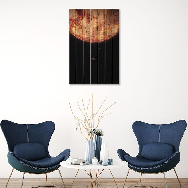 Swing Print On Wood by Nicebleed - Multi-Color