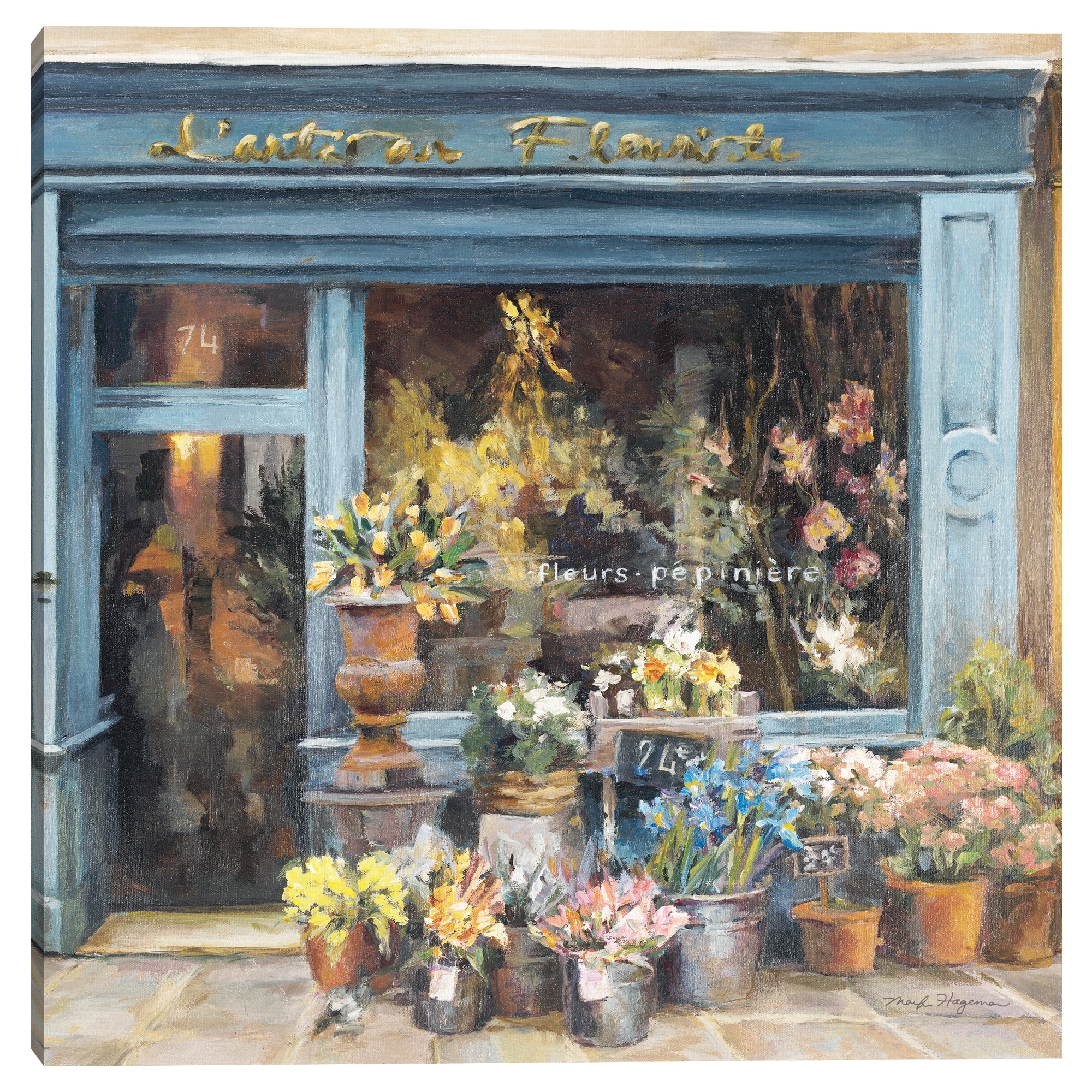 Lartisan Fleuriste Light by Marilyn Hageman Canvas Art Print