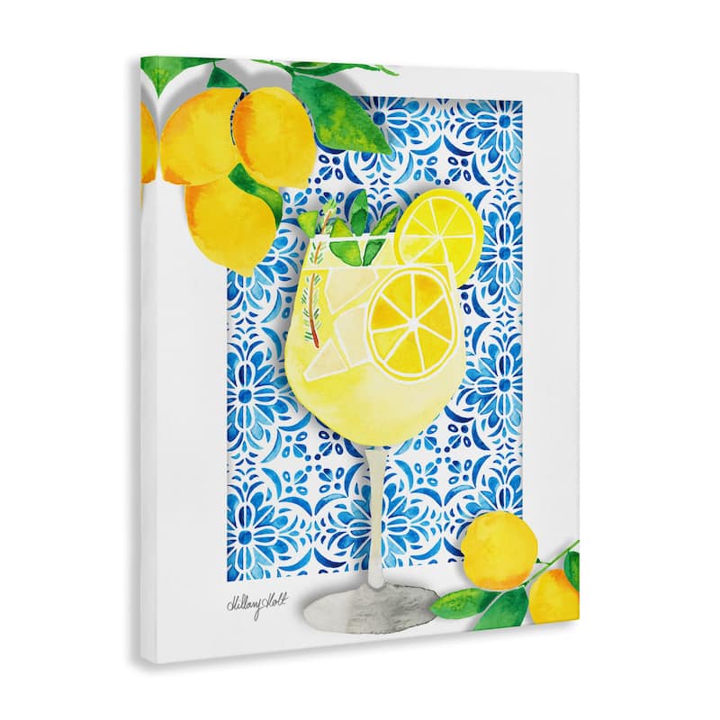 Stupell Mediterranean Limoncello Drink Canvas Wall Art Design By Hillary Holt