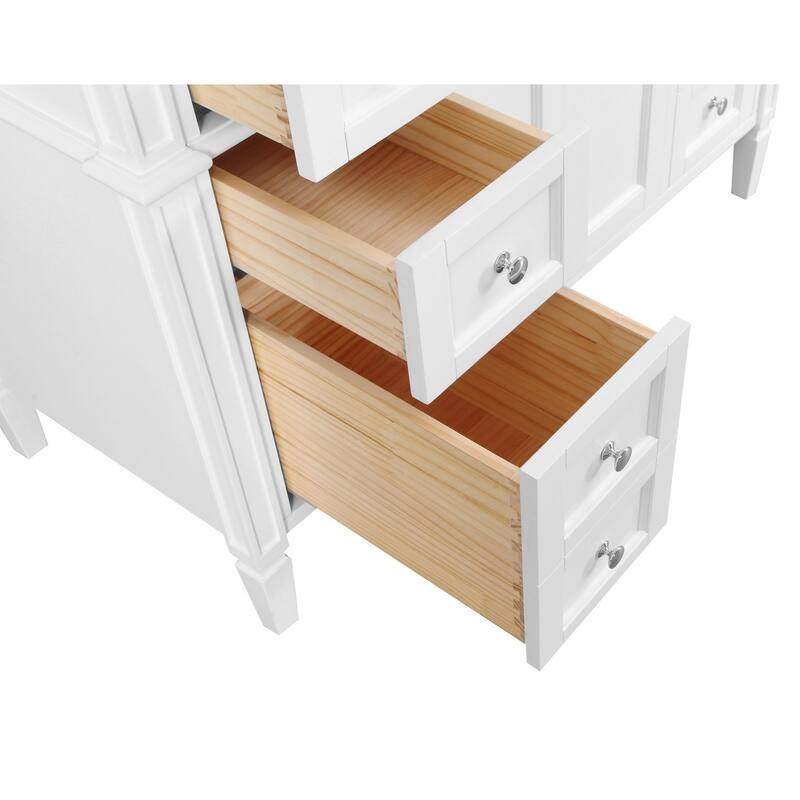 KitchenBathCollection Hailey 48" Bathroom Vanity with Carrara Marble Top