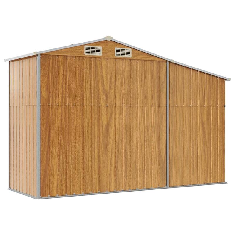 vidaXL Garden Shed Metal Outdoor Storage Tool Shed House Galvanized Steel
