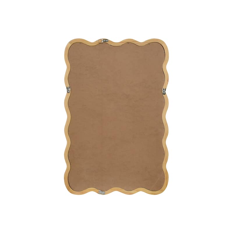 20"x30" Wavy Rectangle Solid Wood Frame Decorative Mirror,For Bedroom, Bathroom, Living Room, Entryway