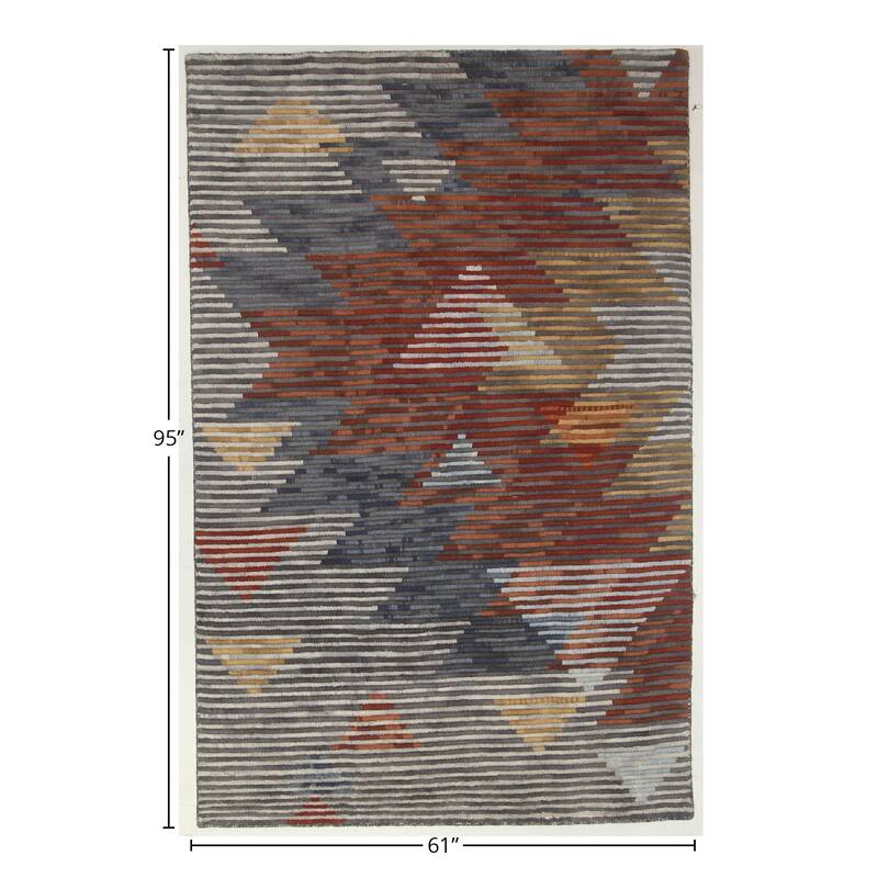 Caravan Gray Area Rug - 5' 1'' X 7' 11'' - 5' 1'' X 7' 11''