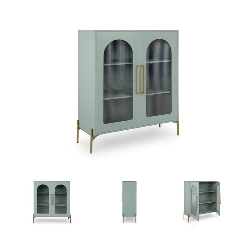 Signature Design by Ashley Adwen Light Green Accent Cabinet - 40" W x 16" D x 48" H