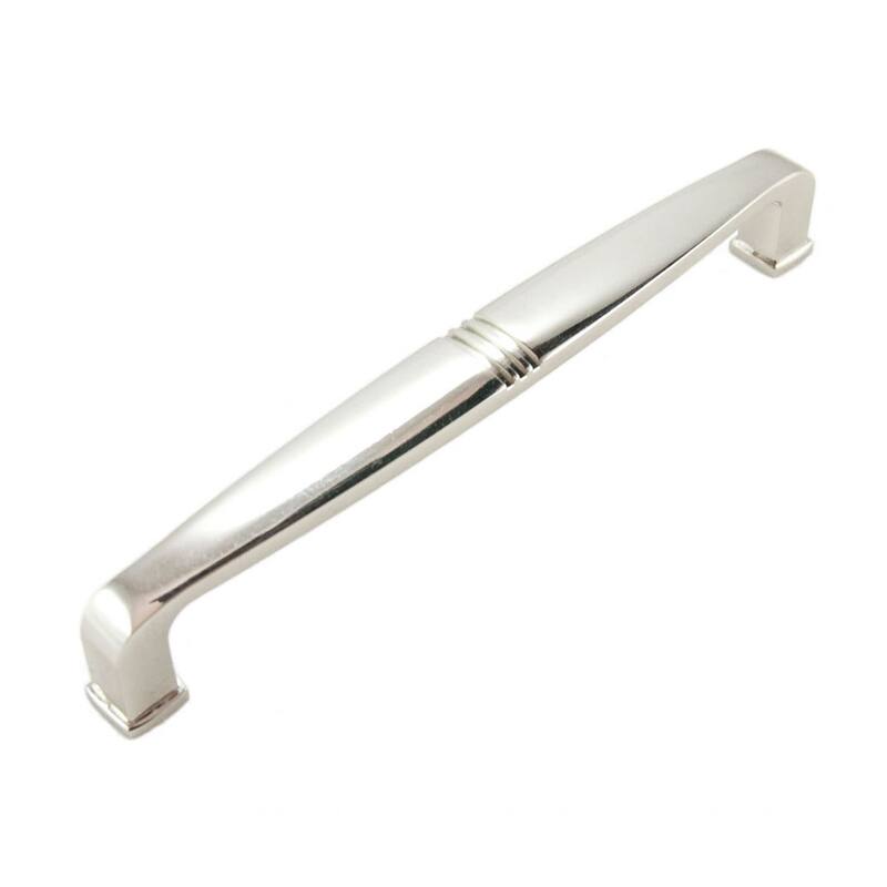 RK International Alder 6 Inch Center to Center Handle Cabinet Pull - Polished Nickel