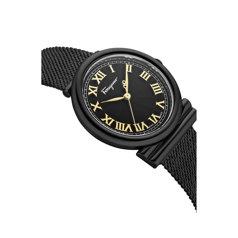 Ferragamo Women's Gancino 34mm Quartz Watch SFUF00321 - Black - One Size